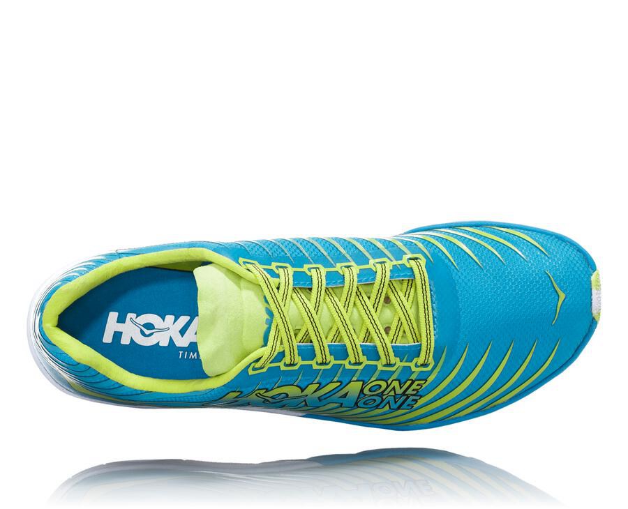 Hoka One One Spikes Womens Blue/Green - EVO XC - 06273SMHE